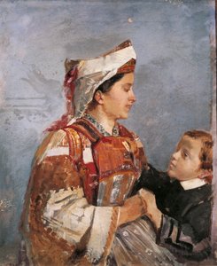 Frau in albanischer Tracht