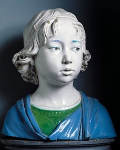 Kopf eines Kindes, von Andrea della Robbia von Andrea Della Robbia