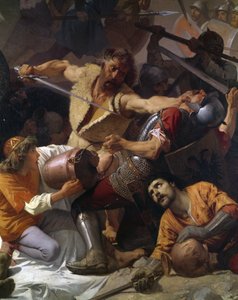Zusammenstoß zwischen den Bürgern von Tortona und der kaiserlichen Armee, (Detail) von Andrea Gastaldi