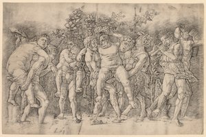 Bacchanal mit Silenus von Andrea Mantegna