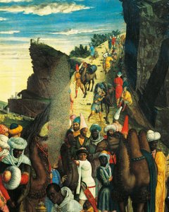 Anbetung der Heiligen Drei Könige (Detail) von Andrea Mantegna