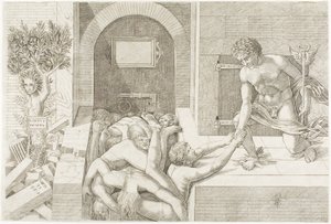 Unwissenheit und Merkur von Andrea Mantegna