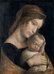 Madonna und schlafendes Kind von Andrea Mantegna