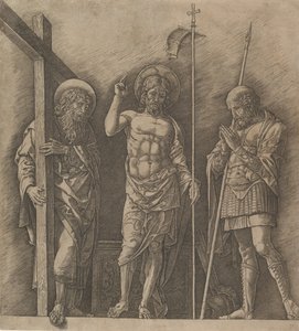 Der auferstandene Christus zwischen St. Andreas und St. Longinus, ca. 1472 von Andrea Mantegna
