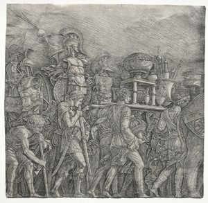 Die Triumphe Caesars: Die Kürassierträger, um 1495 von Andrea Mantegna