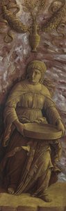 Die Vestalin Tuccia mit einem Sieb, ca. 1500 von Andrea Mantegna