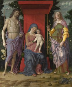 Die Jungfrau und das Kind mit der Magdalena und Johannes dem Täufer, ca. 1495 von Andrea Mantegna