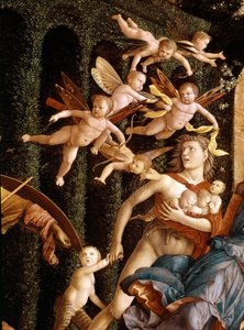 Triumph der Tugenden (Minerva vertreibt die Laster aus dem Garten der Tugend), Detail