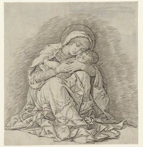 Sitzende Maria mit Kind von Andrea Mantegna