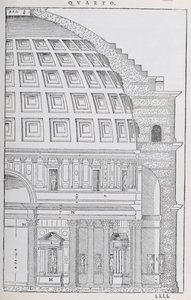 Querschnitt des Pantheon, Illustration aus einer Faksimileausgabe von 