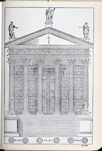 Aufriss des Tempels von Nimes, Illustration aus einer Faksimileausgabe von 