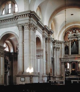 Innenansicht des Kirchenschiffs, 1566-80 von Andrea Palladio