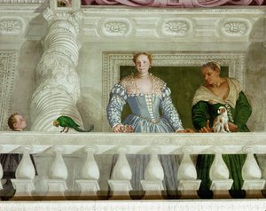 Dame am Geländer von Andrea Palladio