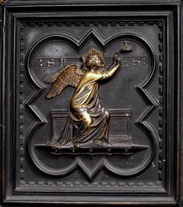 Hoffnung, Tafel A der Südportale des Baptisteriums von San Giovanni, 1336