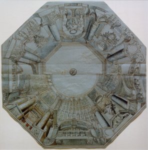 Deckenentwurf von Andrea Pozzo