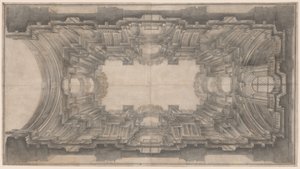 Illusionistische Architektur für das Gewölbe von San Ignazio