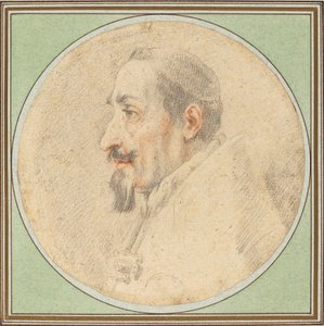 Papst Alexander VII Zeichnung von Andrea Sacchi