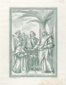 Christus übergibt die Schlüssel an Sankt Peter von Andrea Scacciati after Jacopo Chimenti