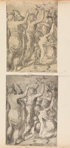 Moses zeigt den Israeliten die Wachteln, ca. 1545 von Andrea Schiavone