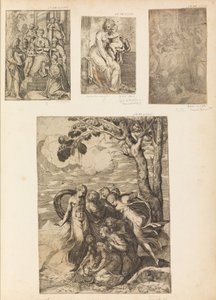 Jungfrau und Kind, die Beschneidung, Moses aus dem Nil gerettet, ca. 1542-46