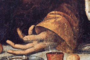 Abtei (Abdij van Tongerlo). Gemälde. Das letzte Abendmahl. 1506-1507. (Detail) von Andrea Solario