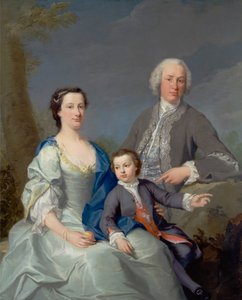 Sir Robert und Lady Smyth mit ihrem Sohn Hervey von Andrea Soldi
