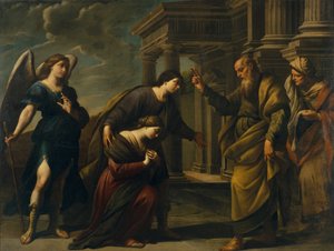 Raguels Segen ihrer Tochter Sarah vor der Abreise aus Ekbatana mit Tobias, um 1640