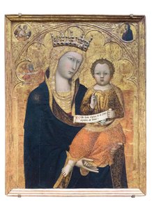 Madonna und Kind mit dem heiligen Lukas dem Evangelisten von Andrea Vanni