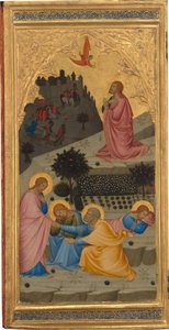 Szenen aus der Passion Christi: Die Agonie im Garten (linkes Panel) von Andrea Vanni