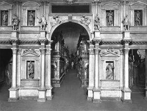 Innenraum des Theaters, erbaut 1580-85 von Andrea Palladio