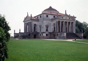 Ansicht der Villa Almerico-Capra, bekannt als die Rotonda von Andrea and Scamozzi Vincenzo Palladio