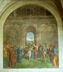 Heilung der besessenen Frau, von Andrea del Sarto von Andrea del Sarto