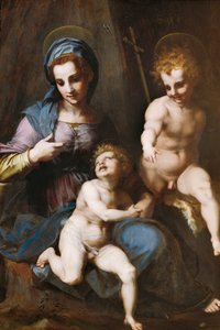 Madonna mit Kind und dem jungen Johannes dem Täufer