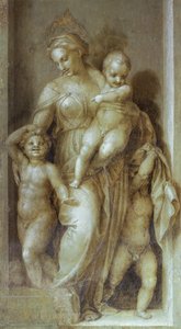 Darstellung der Nächstenliebe (Detail) aus Geschichten von St. Johannes von Andrea del Sarto