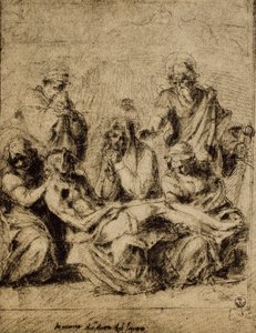 Studie für die Kreuzabnahme, Zeichnung von Andrea del Sarto. Gabinetto dei Disegni e delle Stampe, Uffizien, Florenz