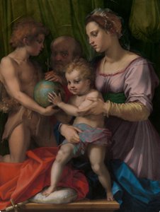 Die Heilige Familie mit dem jungen Johannes dem Täufer, ca. 1528 von Andrea del Sarto