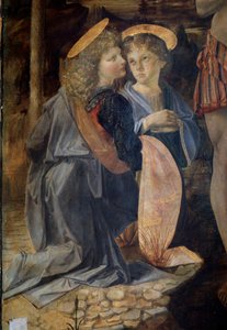 Die Taufe Christi, Detail von Andrea del Verrocchio
