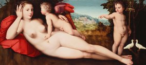 Venus mit heiliger und profaner Liebe von Andrea di Alessandro Bresciano