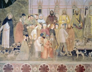 Die Kirche Militante und Triumphierende (Detail), aus der Spanischen Kapelle, ca. 1369