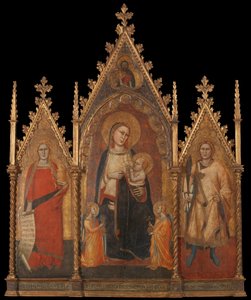 Triptychon mit der Jungfrau und dem Kind und den Heiligen Maria Magdalena und Ansanus