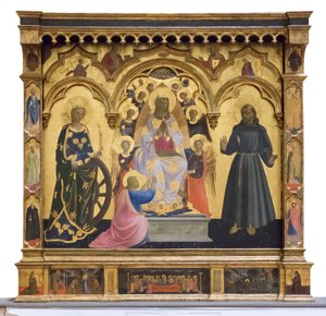Madonna des Cintola mit der heiligen Katharina und Franziskus von Andrea di Giusto Manzini