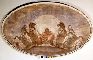 Der Wagen des Apollo. Andrea Appiani (1754-1817). Gemälde. Pinacoteca di Brera, Mailand von Andrea the Elder Appiani