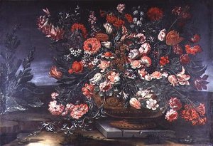 Stillleben mit Blumen von Andrea the Elder Scacciati