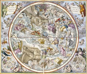 Karte der christlichen Konstellationen von Julius Schiller