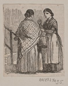 Zwei Dienstmädchen im Gespräch