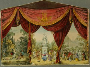 Skizze für den Vorhang des kaiserlichen Theaters in Sankt Petersburg, 1830er Jahre