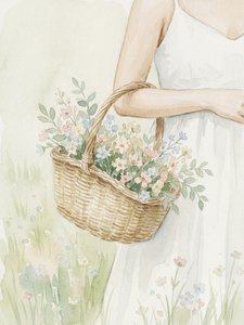 Korb mit Wildblumen von Andreas Magnusson