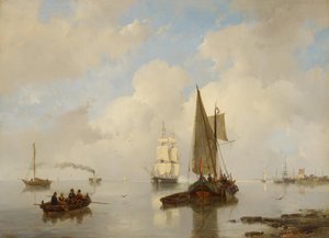 Zeeuwse Ströme bei stillem Wetter von Andreas Schelfhout