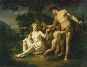 Adam und Eva mit Kindern unter einem Baum, 1803