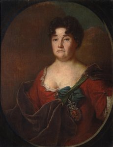 Porträt der Gräfin Anastasia Petrovna Golitsyna 1665-1729, geb. Prozorovskaya, 1728
